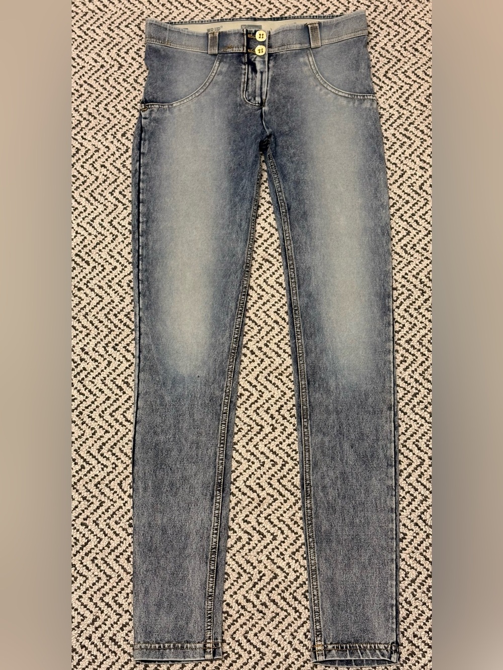 Fred Perry MR. UP Soft Stretch Jeggings XS US 2 Made in Italy 🇮🇹